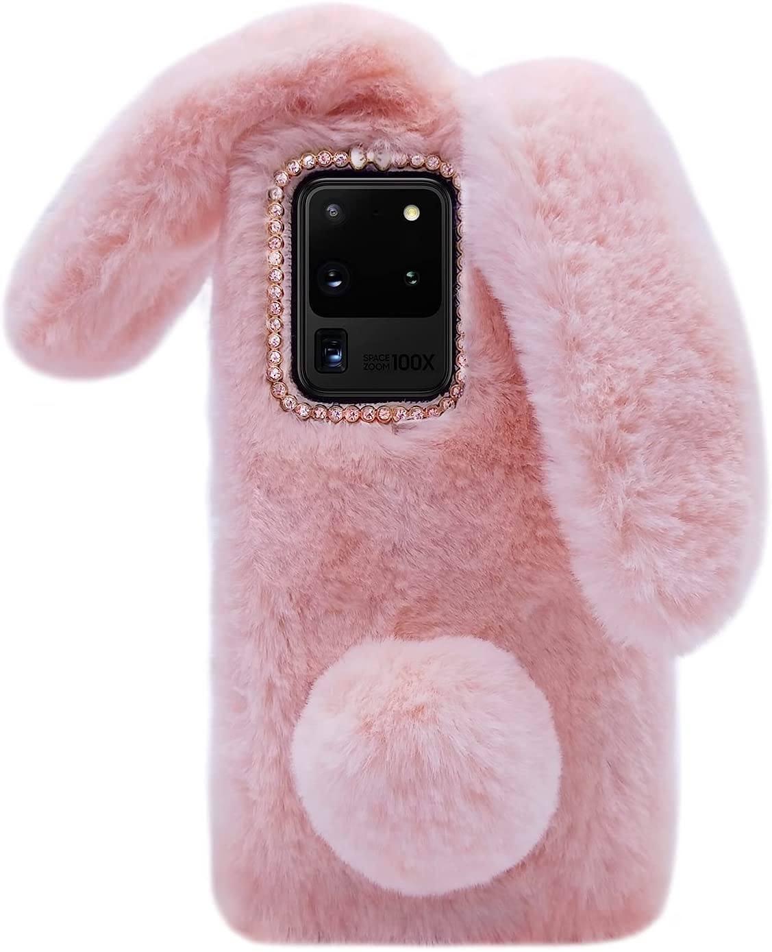 Meeting Go up and down Emigrate Husa telefon pufoasa cu urechiuse de iepuras pentru Samsung S21 roz ⋆  eSell.ro