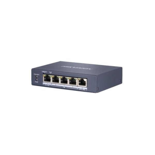 Switch 5 porturi POE Gigabit, Hikvision DS-3E0505HP-E, fara management