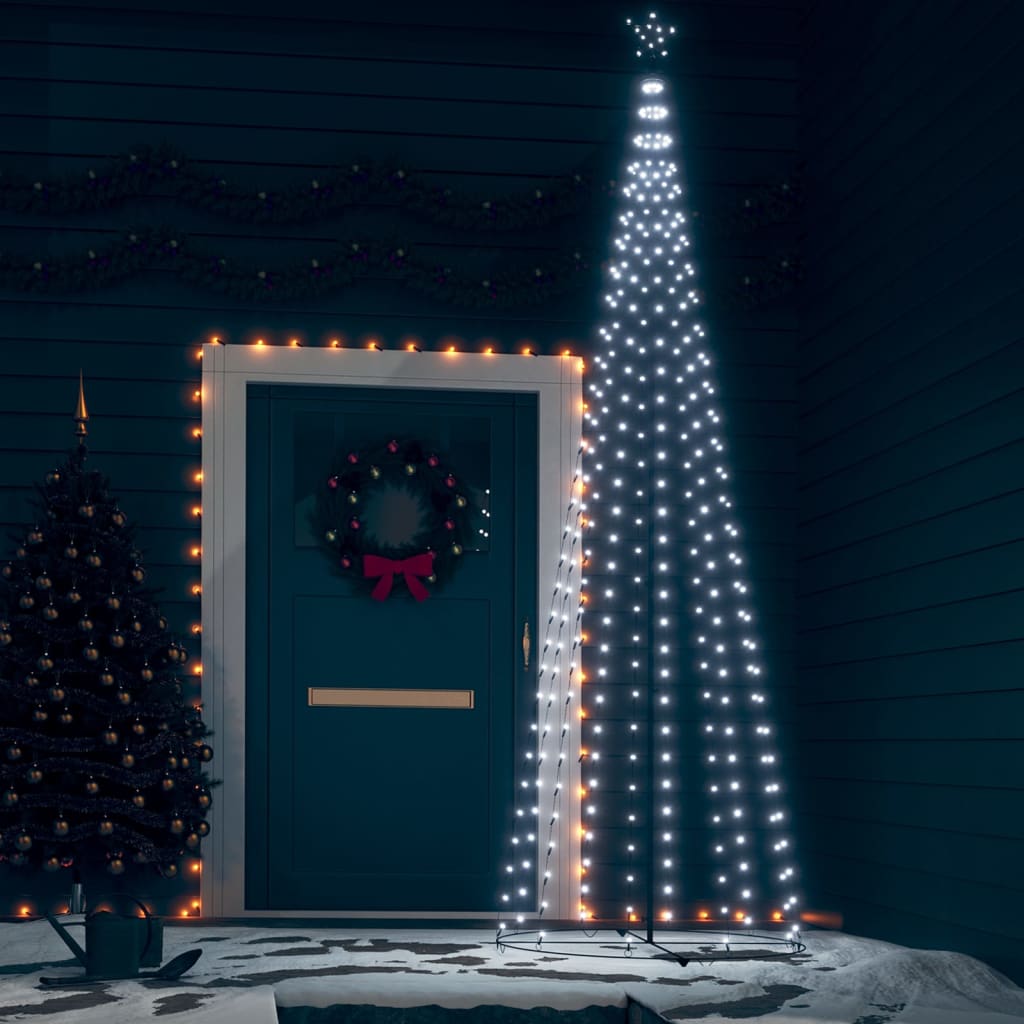 Answer the phone Albany Republic eSell.ro ⋆ Decorațiune brad Crăciun conic 330 LED-uri alb rece 100x300 cm