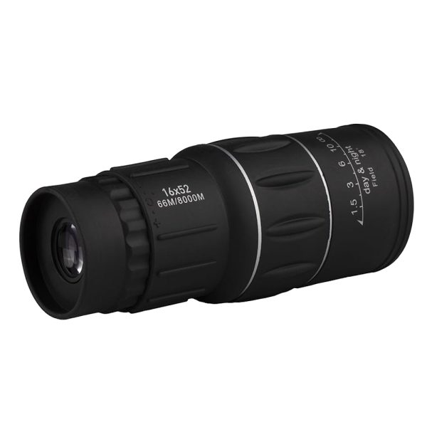 Monocular IdeallStore®, Hawk Sight, 16x52, negru, 15 cm, husa inclusa