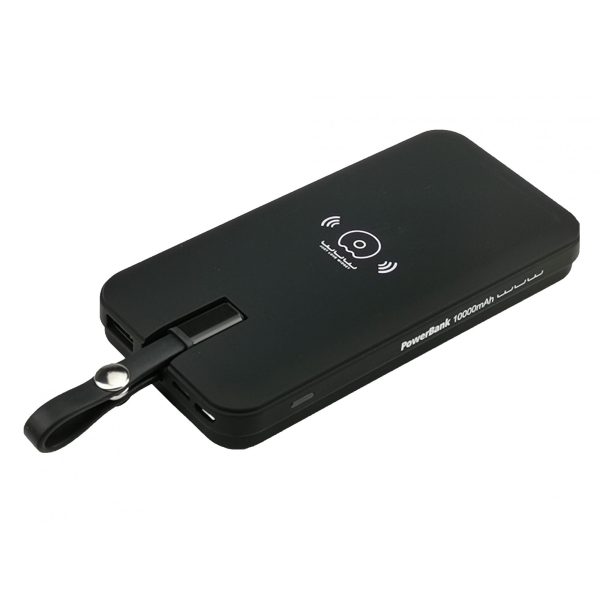 Acumulator extern WUW-JLW Power Bank 10000 mAh Wireless, Negru - imagine 2