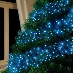 Instalatie Craciun, 10 m, 100 Led-uri ,Liniara, Albastru, 8 jocuri de lumini, Transformator, Interconectabila, Prelungitor 3 m inclus, Fir Transparent, Flippy - imagine 4