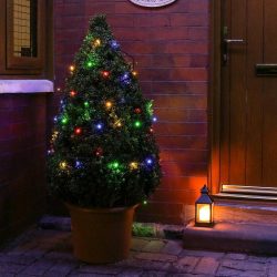 Instalatie Craciun, 100 m, 1000 Led-uri ,Liniara, Multicolor, 8 jocuri de lumini, Transformator cu telecomanda, Interconectabila, Prelungitor 5 m inclus, Fir Verde, Flippy - imagine 3