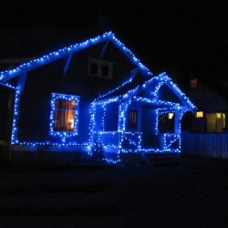 Instalatie Craciun, 110 m, 1100 Led-uri ,Liniara, Albastru, 8 jocuri de lumini, Transformator, Interconectabila, Prelungitor 5 m inclus, Fir Transparent, Flippy - imagine 2