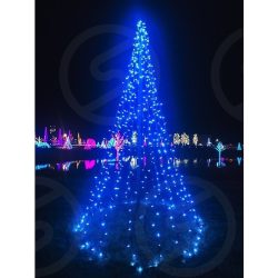 Instalatie Craciun, 110 m, 1100 Led-uri ,Liniara, Albastru, 8 jocuri de lumini, Transformator, Interconectabila, Prelungitor 5 m inclus, Fir Transparent, Flippy - imagine 5