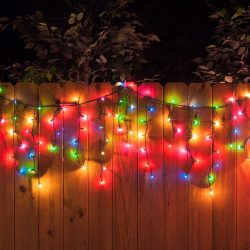 Instalatie Craciun, 20 m, 572 Led-uri ,Franjuri, Multicolor, Flash, Transformator, Interconectabila, Prelungitor 3 m inclus, Fir Alb, Flippy - imagine 8