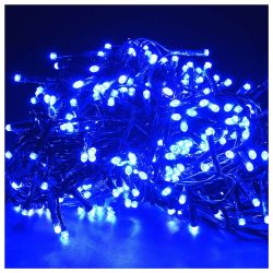 Instalatie Craciun, 40 m, 1144 Led-uri ,Franjuri, Albastru, Flash, Transformator, Interconectabila, Prelungitor 3 m inclus, Fir Transparent, Flippy - imagine 8