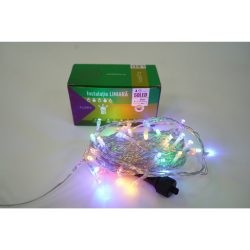 Instalatie Craciun, 70 m, 700 Led-uri ,Liniara, Multicolor, 8 jocuri de lumini, Transformator, Interconectabila, Prelungitor 3 m inclus, Fir Transparent, Flippy - imagine 3