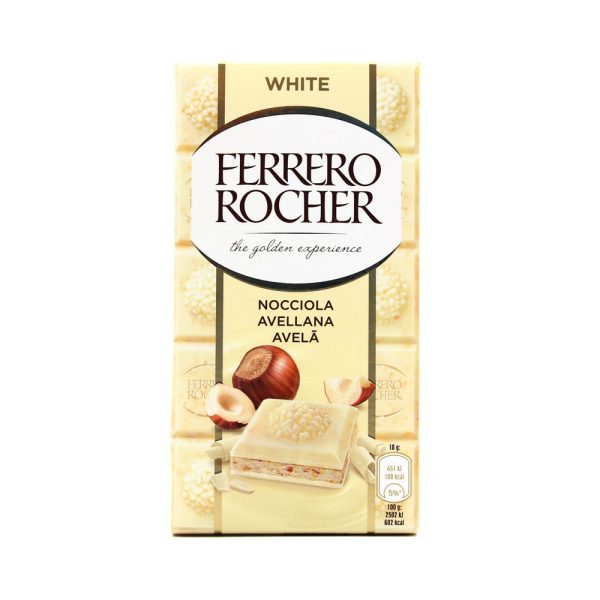 Ciocolata alba cu alune Ferrero Rocher 90g