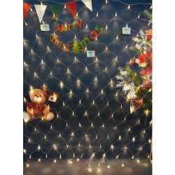 Instalatie Craciun, Tip Plasa, 4.5 m x 1.5 m, 360 LED-uri, Alb cald, 8 jocuri de lumini, Transformator, Interconectabila, Prelungitor 5 m inclus, Fir transparent, Flippy - imagine 5
