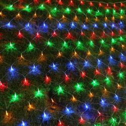 Instalatie Craciun, Tip Plasa, IP 44, 26 x 1 m, 1040 LED-uri, Multicolor, 8 jocuri de lumini, Transformator cu telecomanda, Interconectabila, Prelungitor 3 m inclus, Fir transparent, Flippy - imagine 4