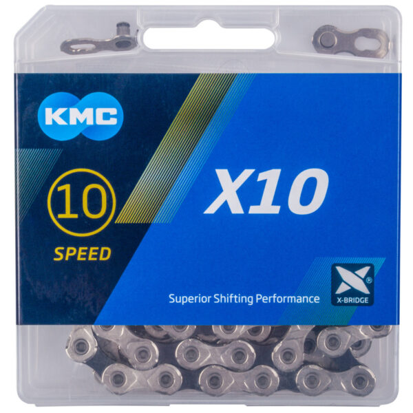 Lant KMC X10 Silver/Negru- 114 Z