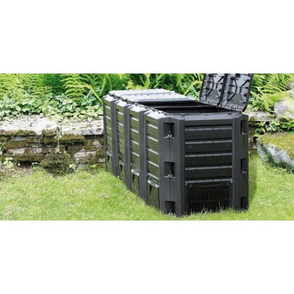 Compostor de gradina, 4 module, negru, 1600 L, 261x71.9x82.6 cm, Module Compogreen - imagine 2