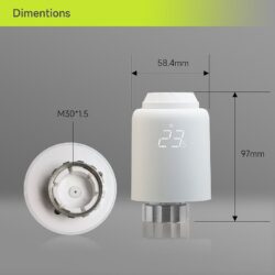 Termostat inteligent pentru calorifer, zigbee, programabil, control vocal google assistant, alexa - imagine 16