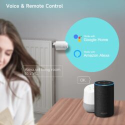 Termostat inteligent pentru calorifer, zigbee, programabil, control vocal google assistant, alexa - imagine 5