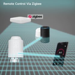 Termostat inteligent pentru calorifer, zigbee, programabil, control vocal google assistant, alexa - imagine 8