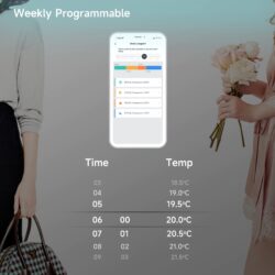 Termostat inteligent pentru calorifer, zigbee, programabil, control vocal google assistant, alexa - imagine 7
