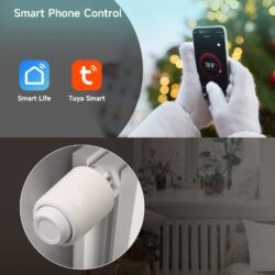 Termostat inteligent pentru calorifer, zigbee, programabil, control vocal google assistant, alexa - imagine 3