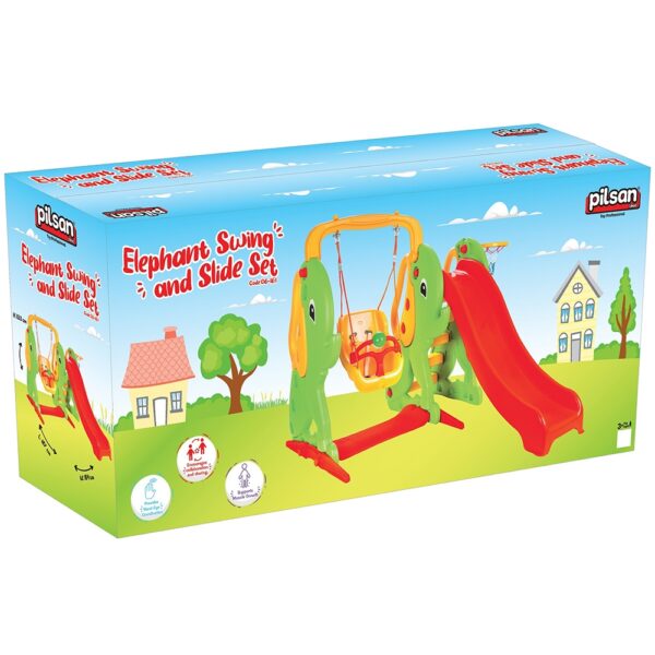 Centru de joaca Pilsan Elephant Slide and Swing Set - imagine 2