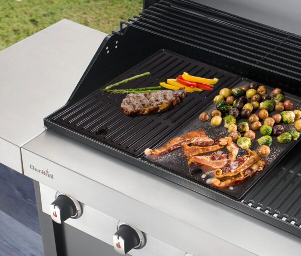 Plita din fonta cu 2 fete neteda si grill 43 x 21 cm Char-Broil 140008 - imagine 4