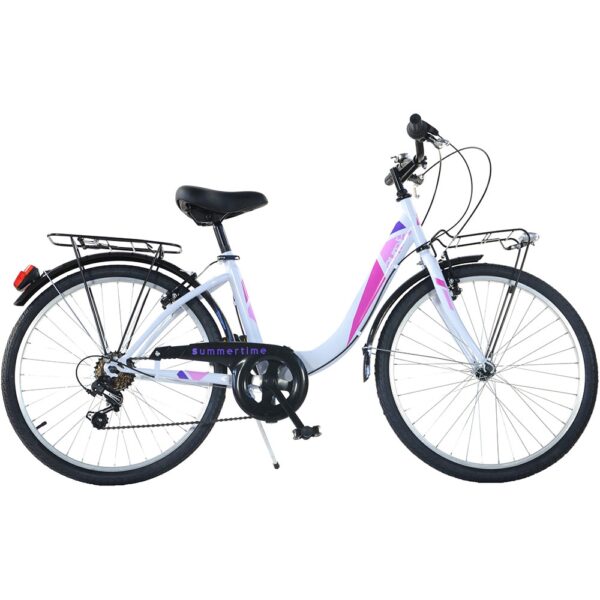 Bicicleta Dino Bikes 26' City Summertime alb