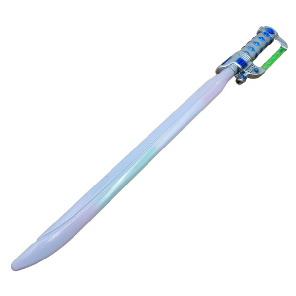 Sabie de jucarie IdeallStore®, Future Warrior, plastic, LED, sunete, 63.5 cm, argintiu - imagine 2