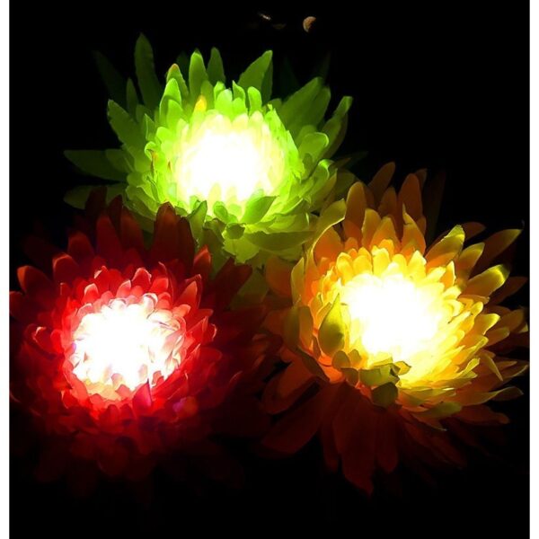 Lampa Solara LED tip Crizantema cu o floare pentru Gradina, Inaltime 80 cm, Flippy - imagine 3