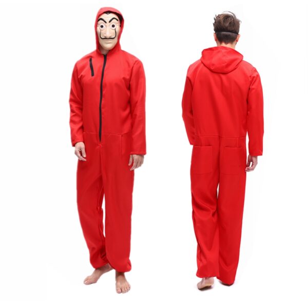 Costum pentru adulti IdeallStore®, La Casa de Papel, marimea S, rosu, masca inclusa - imagine 3