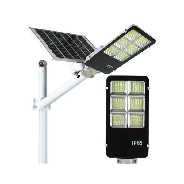 Lampa solara stradala Flippy, IP65, senzor de lumina, 417 LED-uri SMD, 24000 lm, 300W, autonomie 12-16 ore, telecomanda, montare prin fixare, pentru strada sau gradina, finisaj lucios, material ABS, 49.5 x 21 x 6.5 cm, lumina alb rece - imagine 10