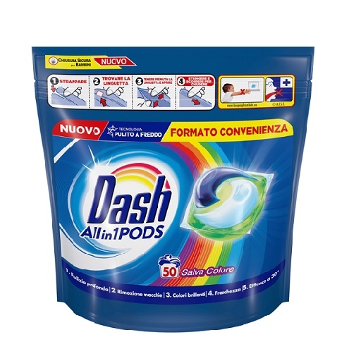 Dash detergent All in 1 Pods Color, 60 capsule