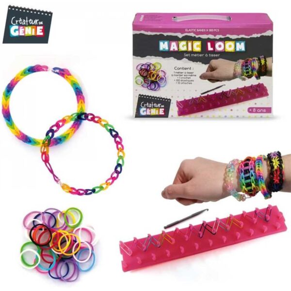 Set creativ elastice Magic Loom, un suport si accesorii incluse, 314 piese CMP CMPEC3253 - imagine 2