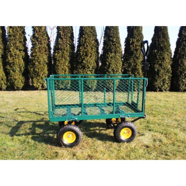 Carucior de gradina, transport, Chomik, verde, max 450 kg, 102x52x72 cm - imagine 4