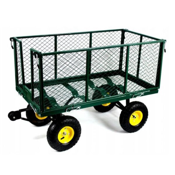 Carucior de gradina, transport, Chomik, verde, max 450 kg, 102x52x72 cm - imagine 3