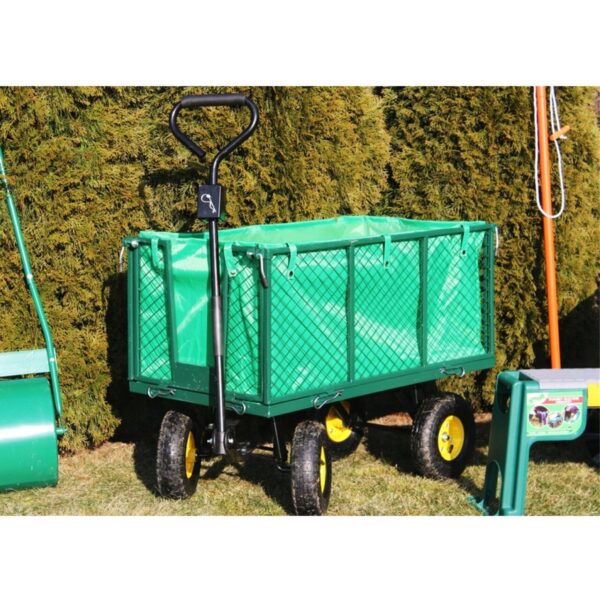 Carucior de gradina, transport, Chomik, verde, max 450 kg, 102x52x72 cm - imagine 6