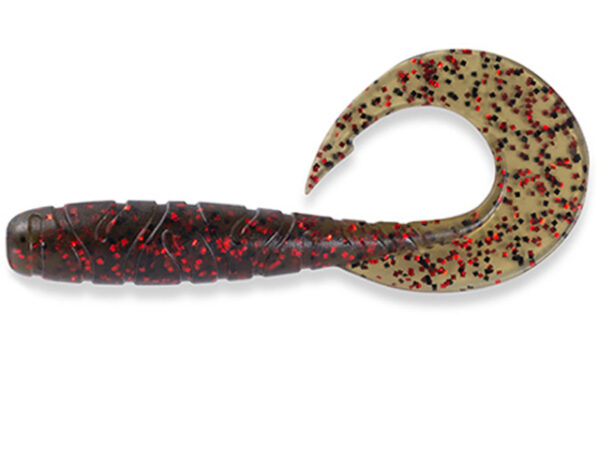 FishUp Mighty Grub 13.3cm #045 Green Pumpkin Red & Black