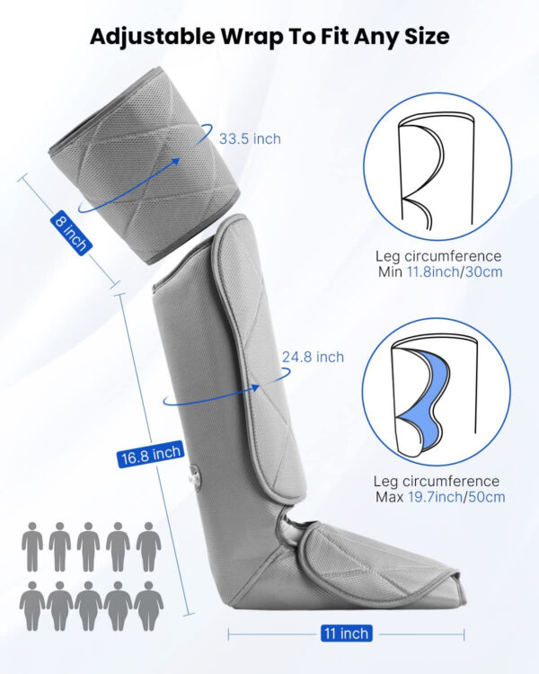 Aparat de masaj picioare Renpho ALM070, 6 moduri, 4 intensitati, circulatie si ameliorarea durerii, compresie aer, relaxarea musculara - Resigilat - imagine 6