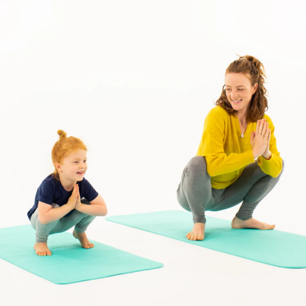 Set Yoga Mama-Copil, saltele asortate si carduri incluse - Earth, turcoaz - imagine 5