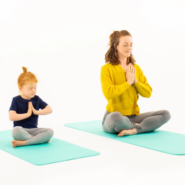 Set Yoga Mama-Copil, saltele asortate si carduri incluse - Earth, turcoaz - imagine 8