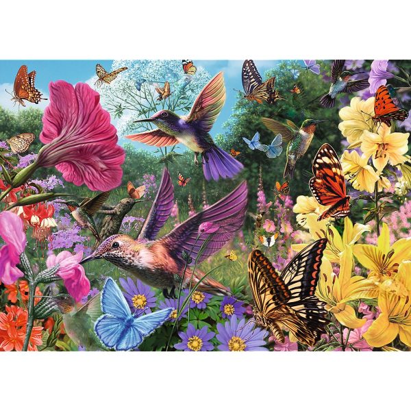 PUZZLE TREFL 1000 PREMIUM PLUS TEA TIME GRADINA CU COLIBRI - imagine 2