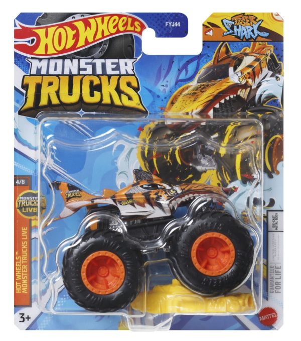 HOT WHEELS MONSTER TRUCK MASINUTA TIGER SHARK SCARA 1:64