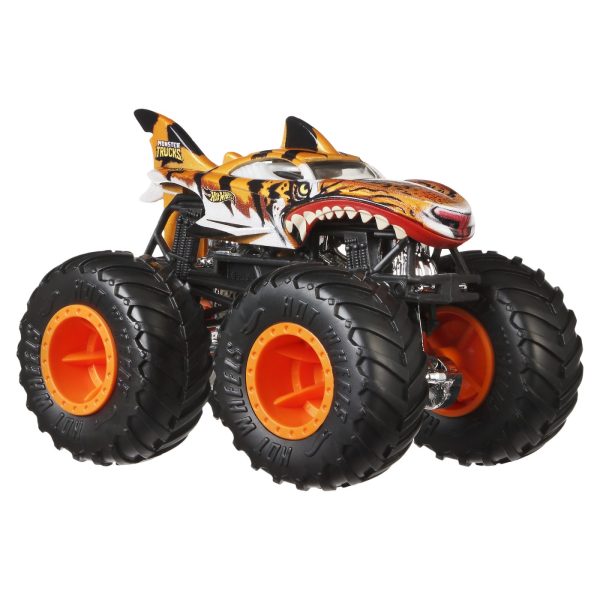 HOT WHEELS MONSTER TRUCK MASINUTA TIGER SHARK SCARA 1:64 - imagine 2