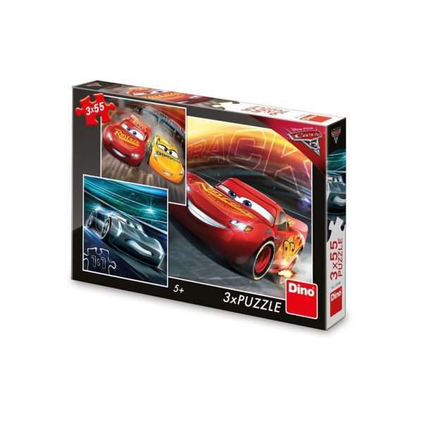 Puzzle Cars 3, 3x55 piese - DINO TOYS