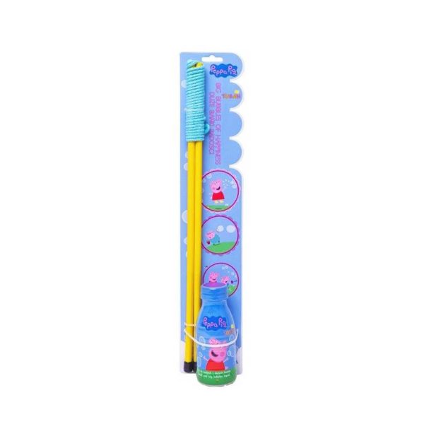 Set bagheta 50cm + solutie pentru baloane de sapun, 250ml, Peppa Pig - TUBAN