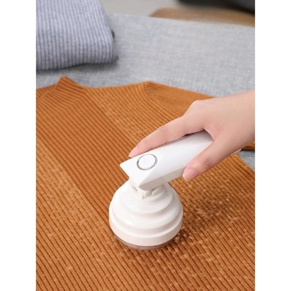 Aparat Pentru Curatat Scame, Par Si Praf, Flippy, Trimmer pentru Diferite Tipuri De Material, Cu Lame Din Otel Inoxidabil, Maner Flexibil, Incarcare Prin USB, 13x8 cm, Alb - imagine 3