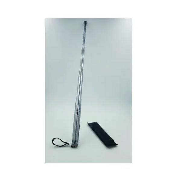 Baston Telescopic Din Otel, 62 Cm, 4 Sectiuni, Argintiu, Husa Piele - imagine 3