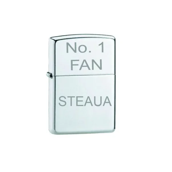 Bricheta Argintie Gravata No.1 Fan Steaua Si Lichid Zippo - imagine 2