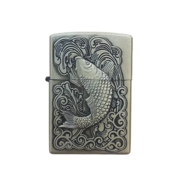 Bricheta Tip Zippo, 3d Relief, Metalica, Peste Si Lichid Zippo 125 Ml P2 - imagine 2