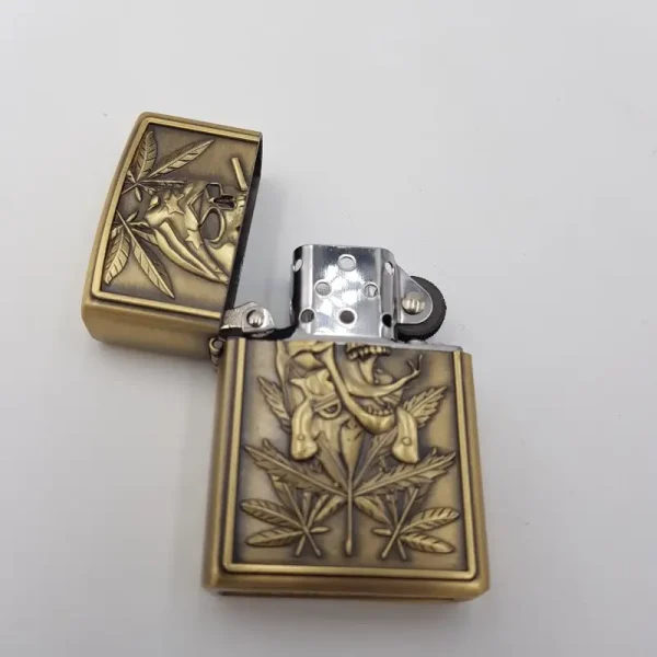 Bricheta Tip Zippo, 3d Relief, Metalica, Weed 3 - imagine 3