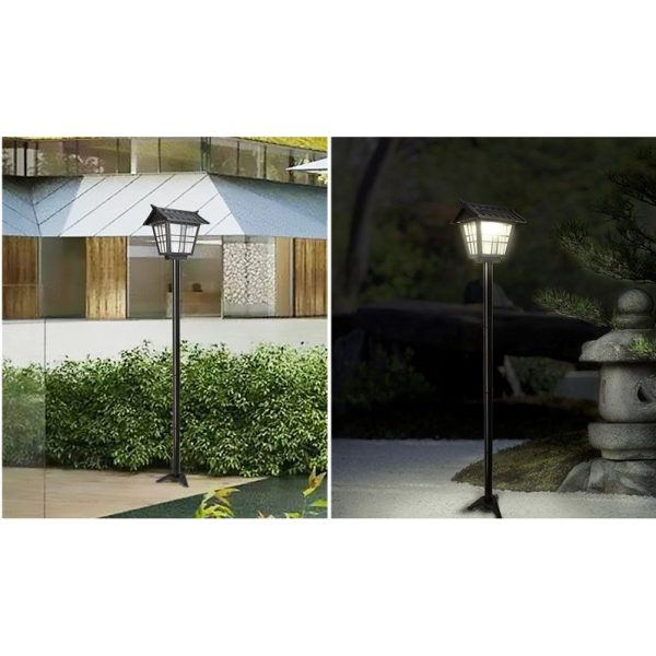 Lampa solara de tip stalp pentru gradina, Flippy, Alb Rece - imagine 2