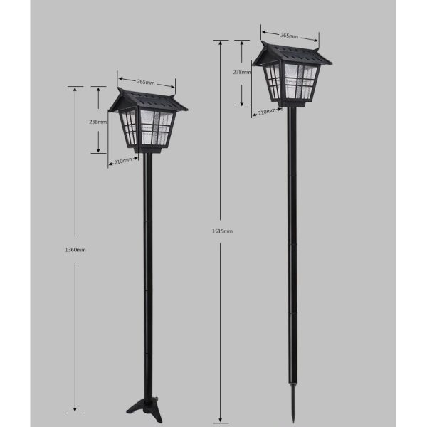 Lampa solara de tip stalp pentru gradina, Flippy, Alb Rece - imagine 4